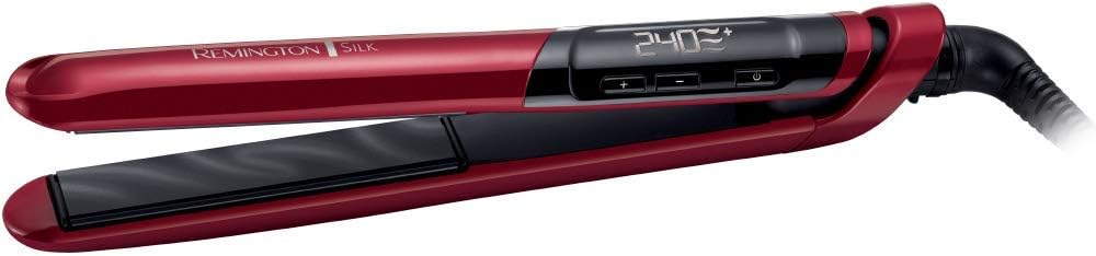 Remington Glätteisen Silk (Doppelschicht-Keramikbeschichtung mit Seidenproteinen für samtig glatte &