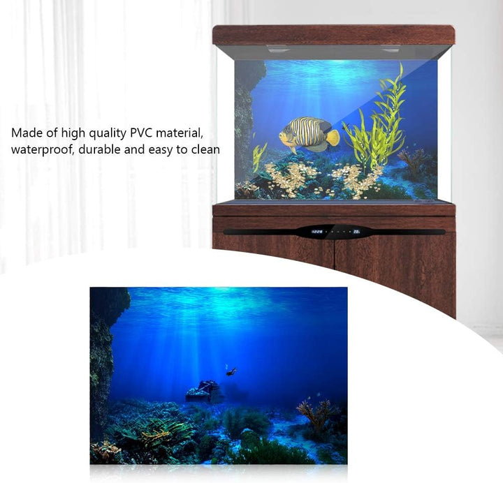 FILFEEL Aquarium Hintergrund Aquarium Dekorationen Bilder 3D Effekt PVC Adhesive Poster Unterwasserw