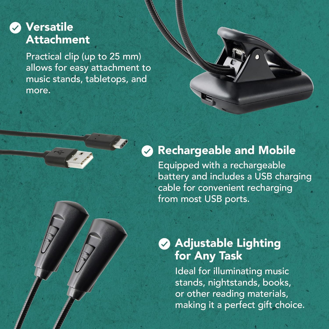 König & Meyer 12259 Notenpultleuchte »Double2 LED FlexLight rechargeable« - Notenpultleuchte