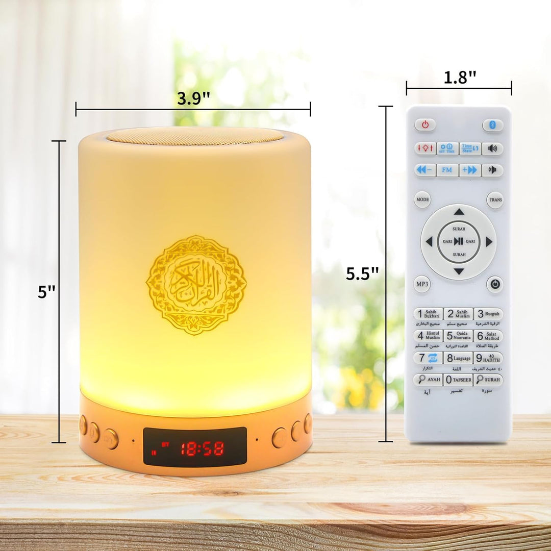 Telawah Koran Bluetooth Lautsprecher Mit Fernbedienung, Koran Smart Touch LED-Lampe, MP3-Musik-Playe