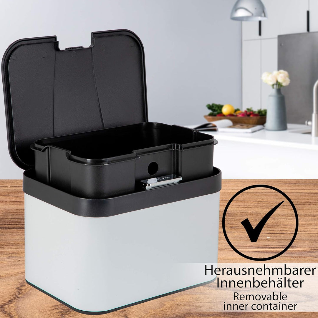 ONVAYA® Biomülleimer für die Küche | Komposteimer mit Deckel | Abfallbehälter aus Edelstahl für Biom