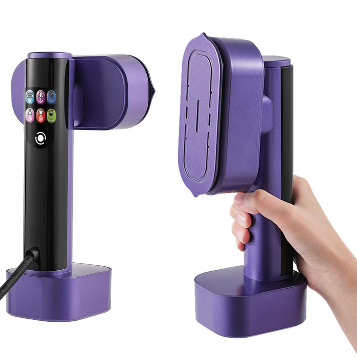 Dampfbügeleisen Tragbar, 2-in-1 Steamer Dampfglätter für Kleidung, 1300W Reisebügeleisen mit 190ml W