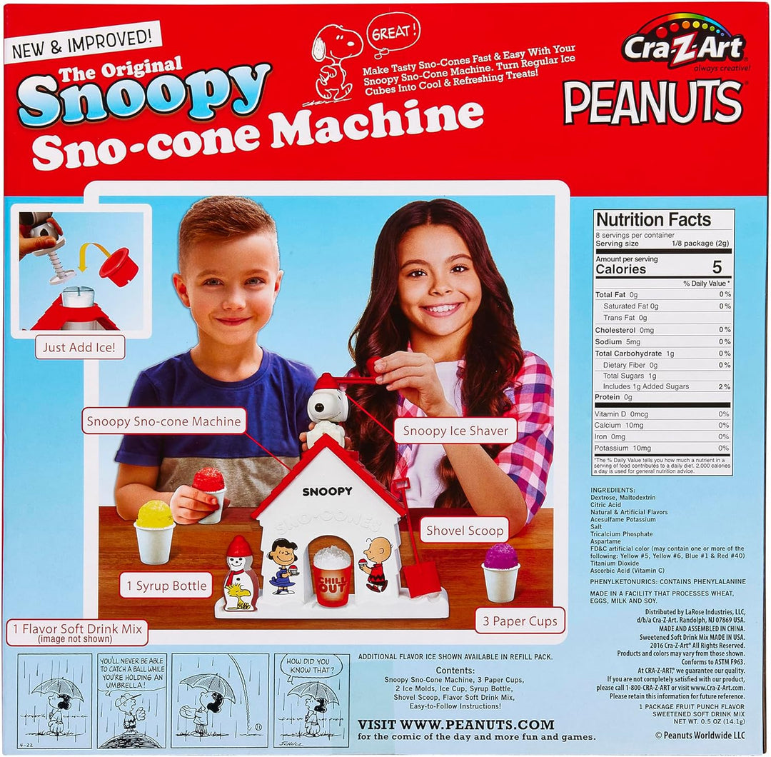 Snoopy SNO-Kegel-Maschine, Schneekegel-Eismaschine, Eisrasierer, Snoopy Hausform, rasierte Eismaschi