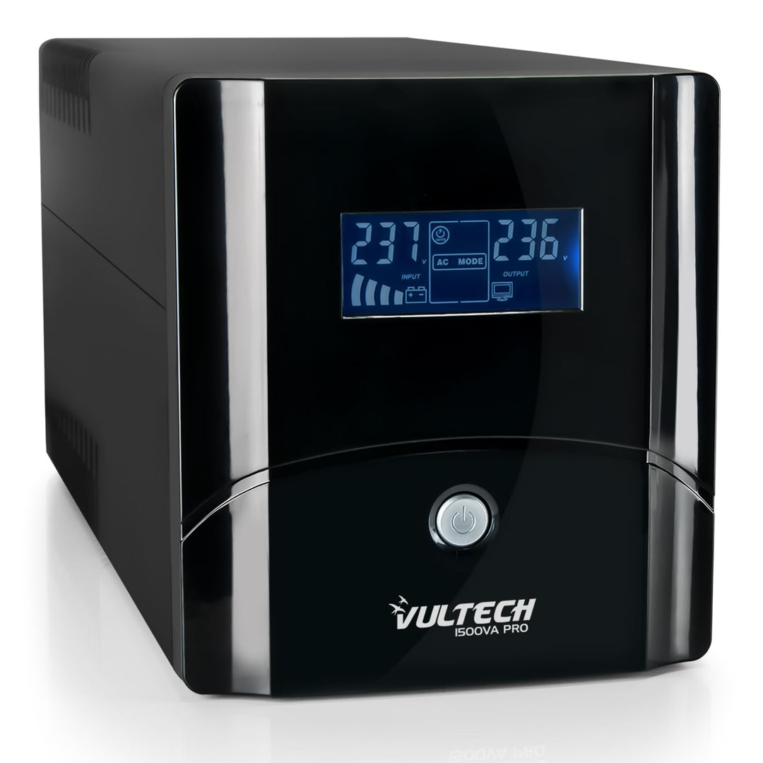 VulTech UPS1500VA-PRO Line Interactive Kontinuitätsgruppe mit LCD, Schwarz [Italien] Pro-Serie 1500