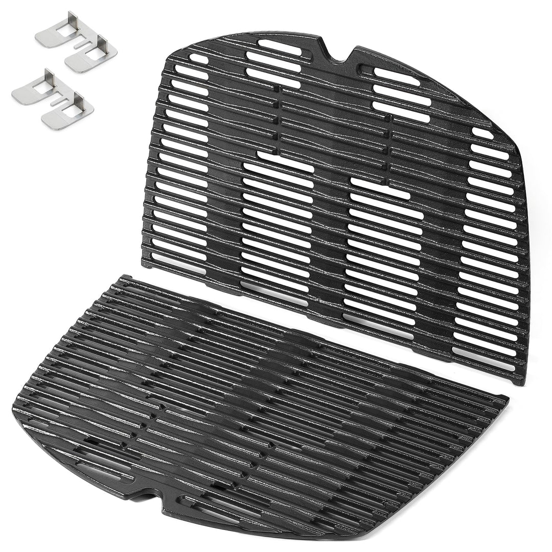 Onlyfire Grillrost Gusseisen für Weber Q300, Q320, Q3000, Q3100, Q3200 Serie Gas Grill,BBQ Ersatz fü