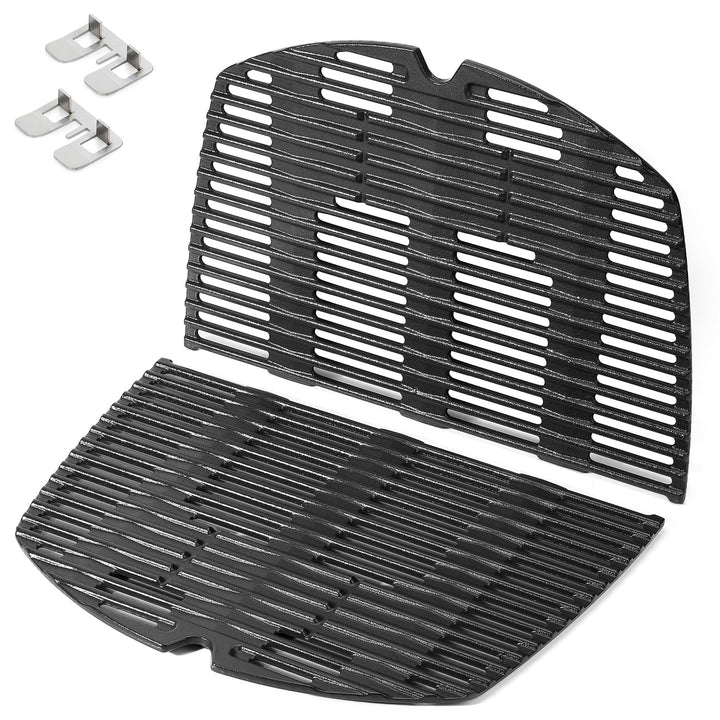 Onlyfire Grillrost Gusseisen für Weber Q300, Q320, Q3000, Q3100, Q3200 Serie Gas Grill,BBQ Ersatz fü