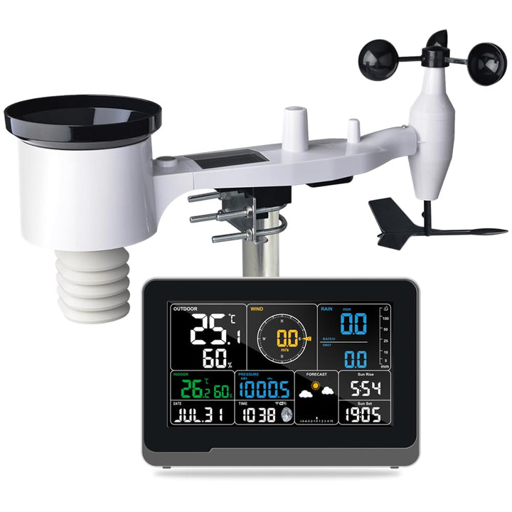 Wetterstation (WH5000 Wetterstation) WH5000 7-In-1 WiFi Funk-Wetterstation, WH5000 7-In-1 WiFi Funk-