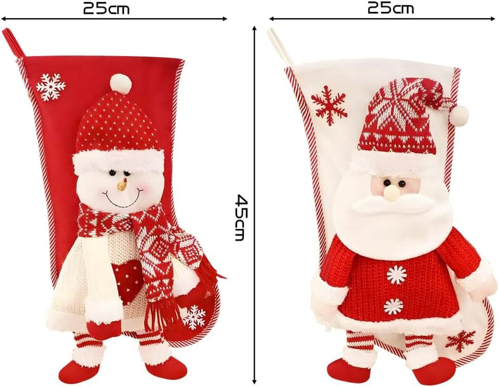 2 Gross Weihnachtsstrumpf, Weihnachtsstrümpfe Personalisiert, Weihnachtssocken Premium, Nikolausstru