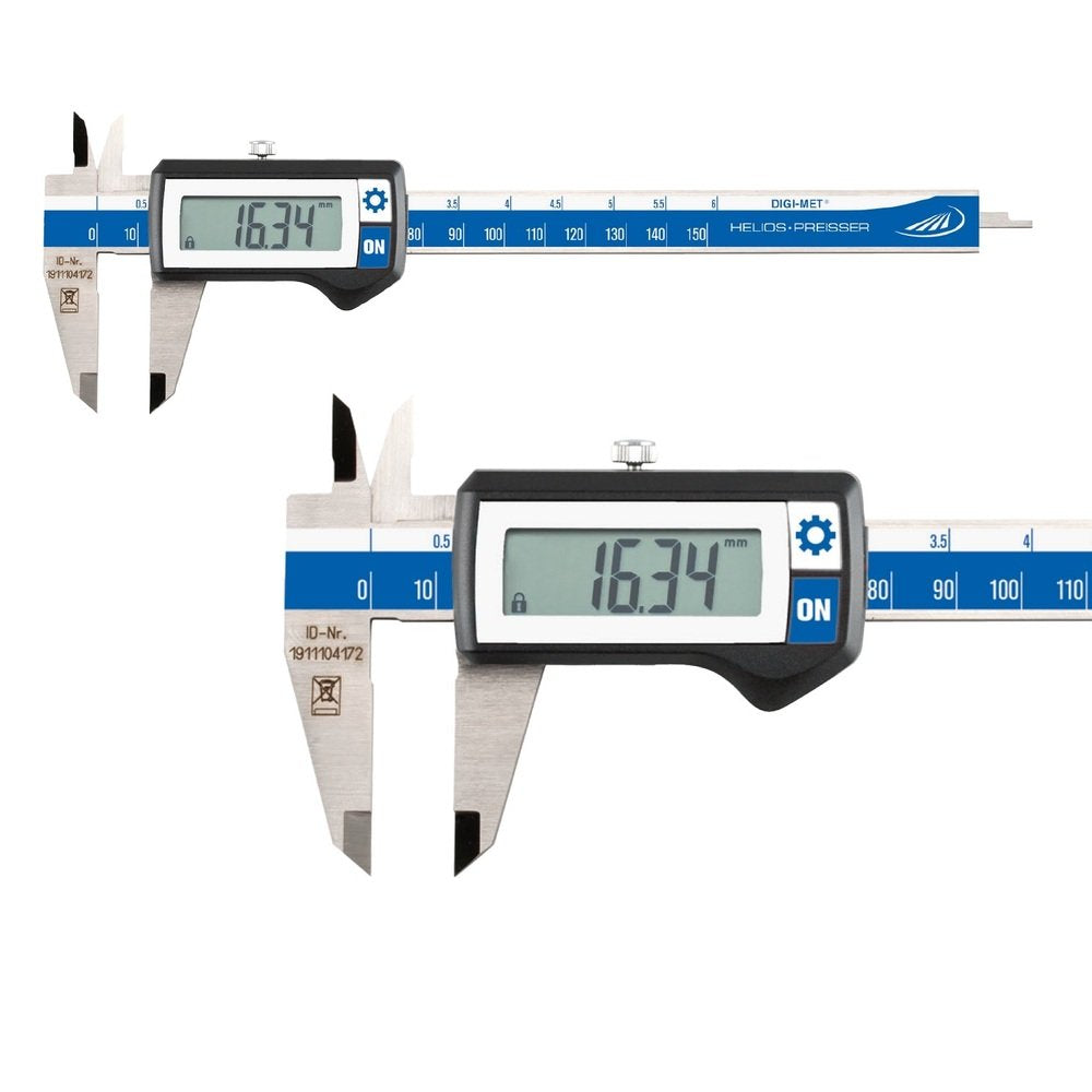 Digital Messschieber Helios Preisser 150 mm DIGI-MET® 1320417 Tiefenmass: flach Datenausgang: nein A