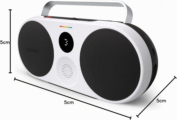 Polaroid P3 Music Player (Black) - Retro-Futuristic Boombox Wireless Bluetooth Speaker Rechargeable