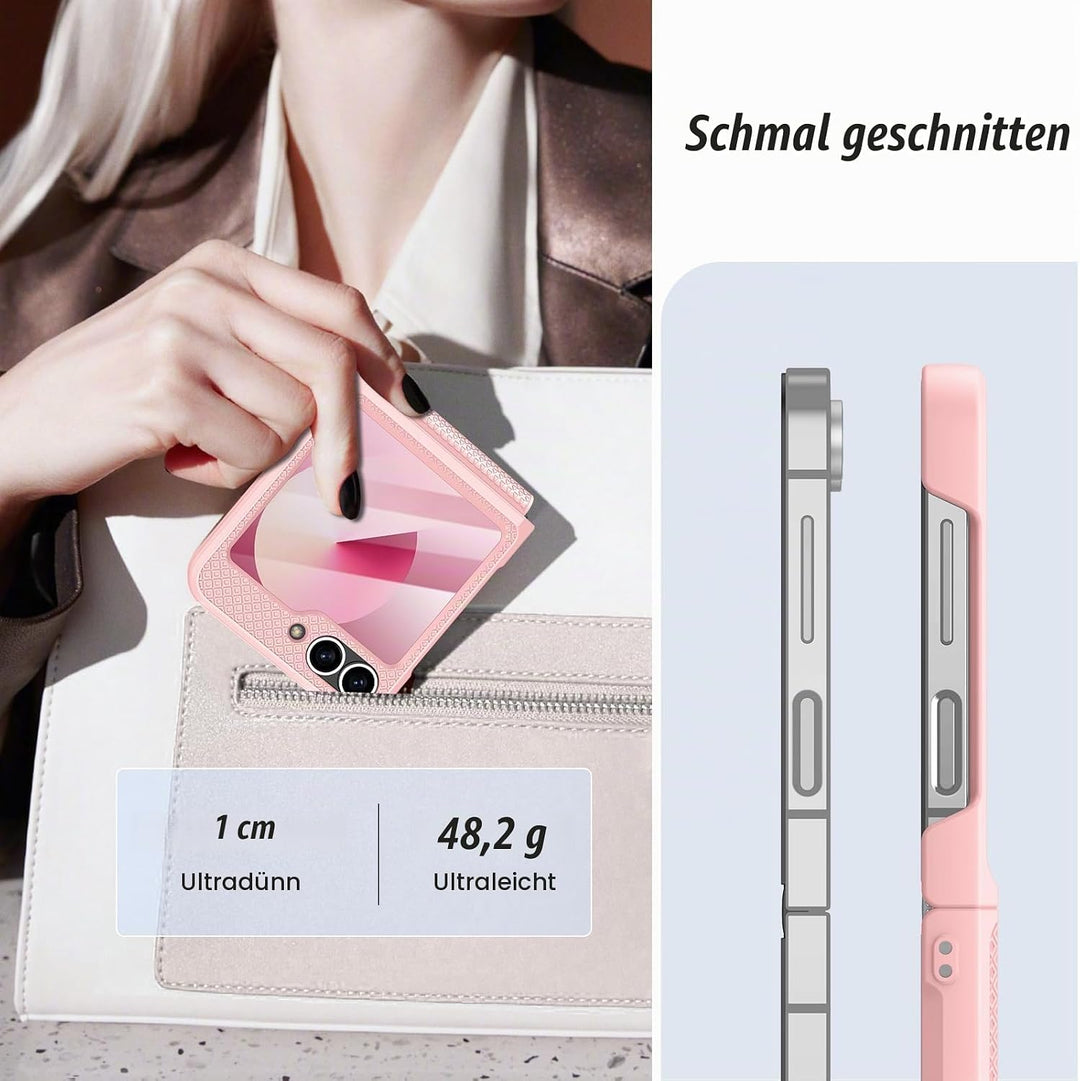 Doeshine für Samsung Galaxy Flip 6/Z Flip 7 FE Hülle [Not for Flip 7] mit Scharnierschutz &amp; Displays
