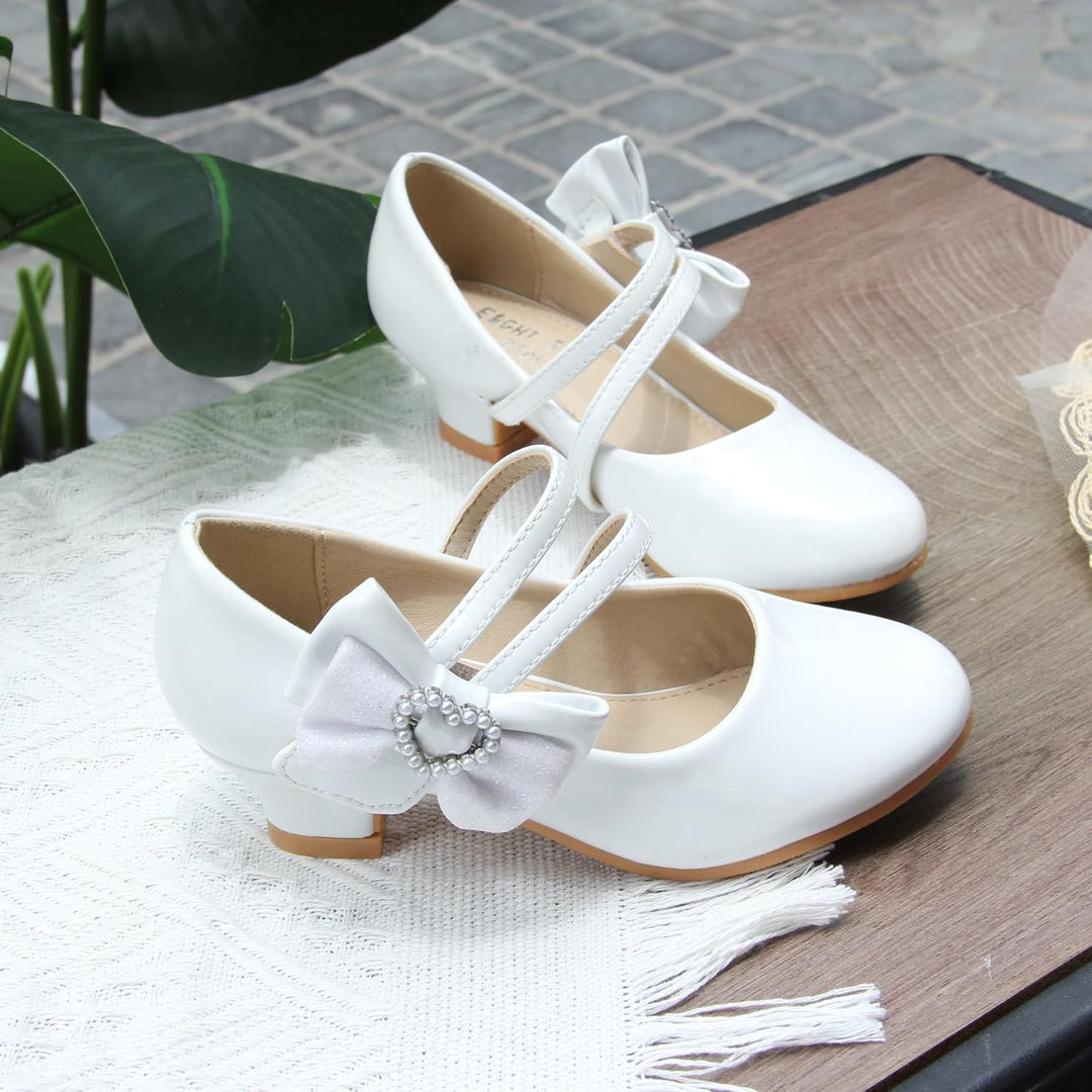 EIGHT KM EKM7018 Mädchen High Heel Kleid Schuhe Mary Jane Prinzessin Hochzeit Pumps Schuhe Glänzend
