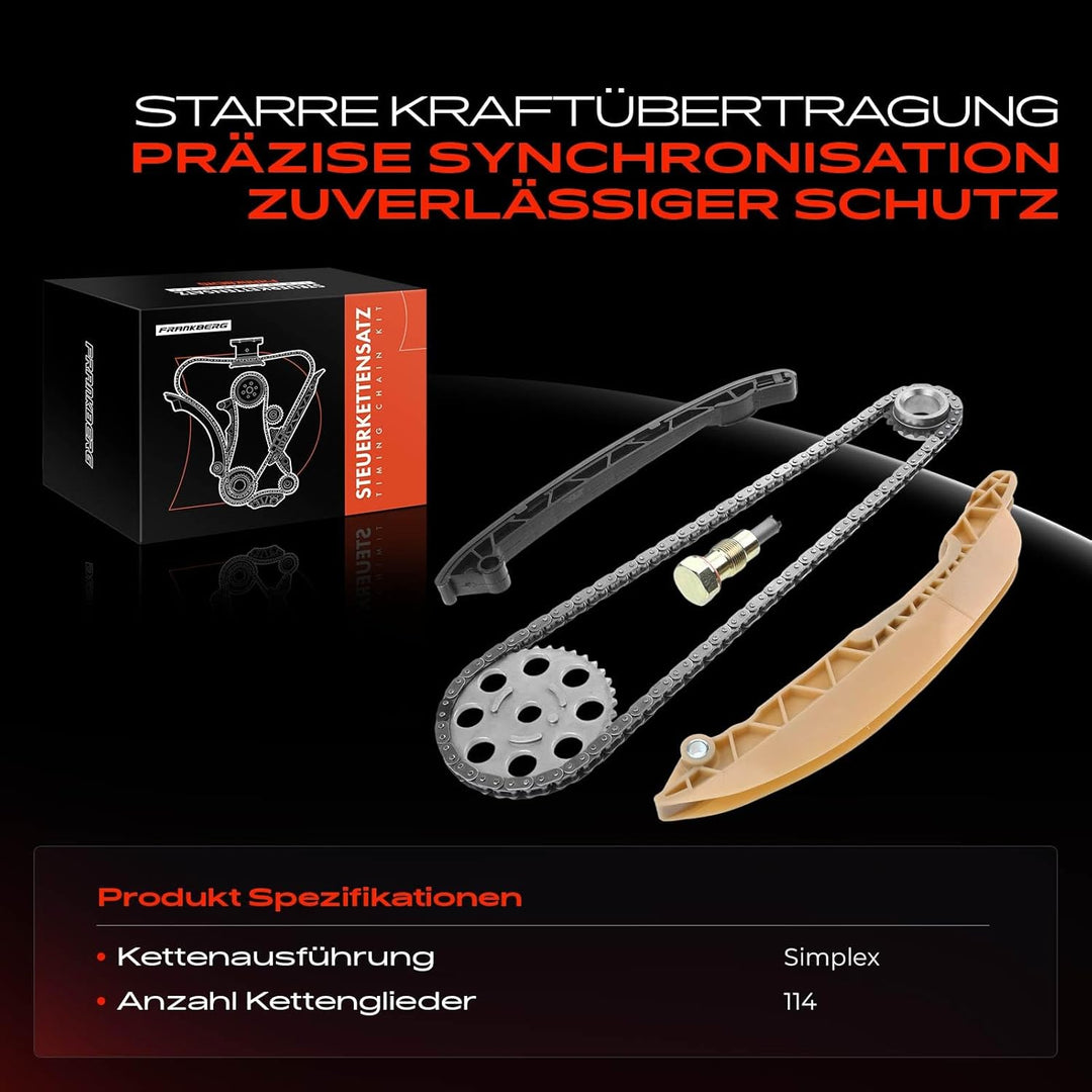 Steuerkettensatz für Fiesta V JD JH KA RB Street KA RL2 1.3L 1.6L Benzin 1996-2008 9-4908S