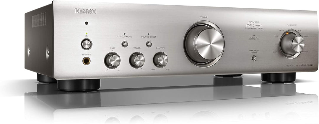 Denon PMA-600NE Vollverstärker mit 70W pro Kanal und Bluetooth, silber Silber Single, Silber Single