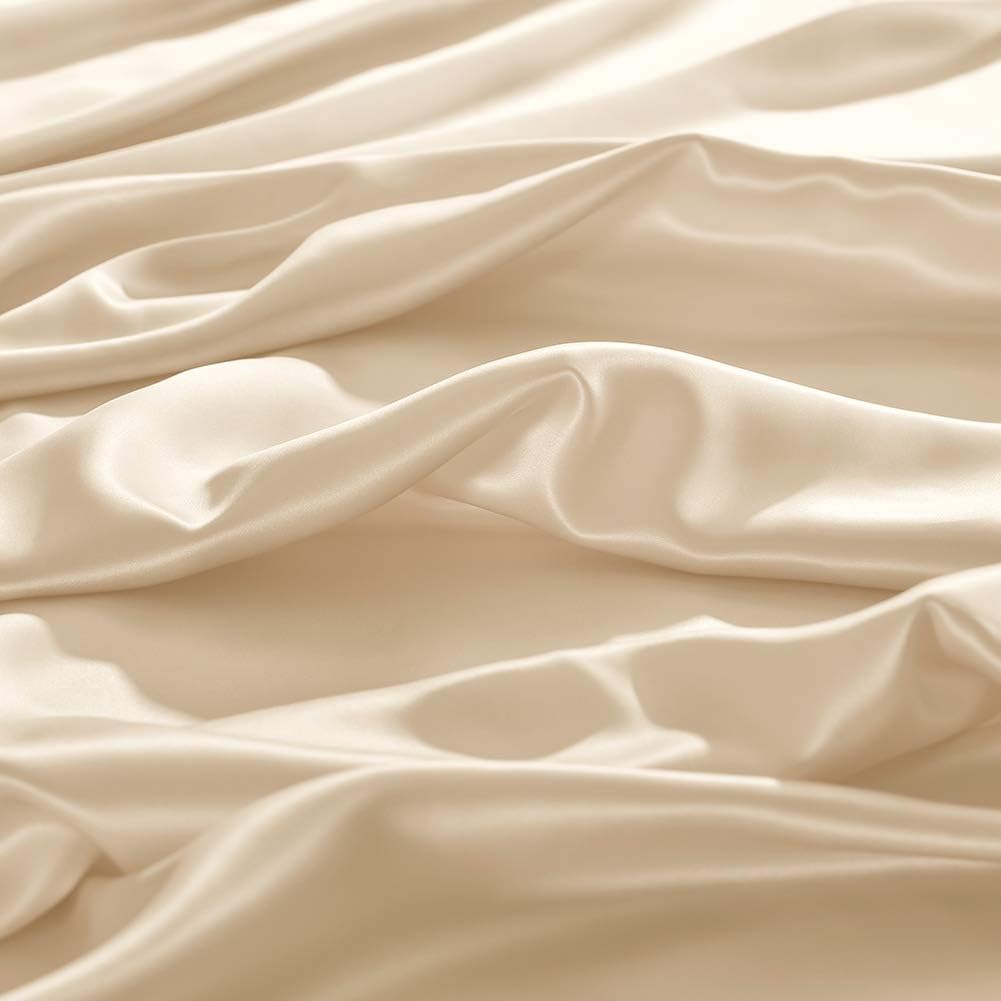 THXSILK Seide Spannbettlaken Spannbetttücher Seide Bettlaken 100% Maulbeerseide 19 Momme mit Rundumg