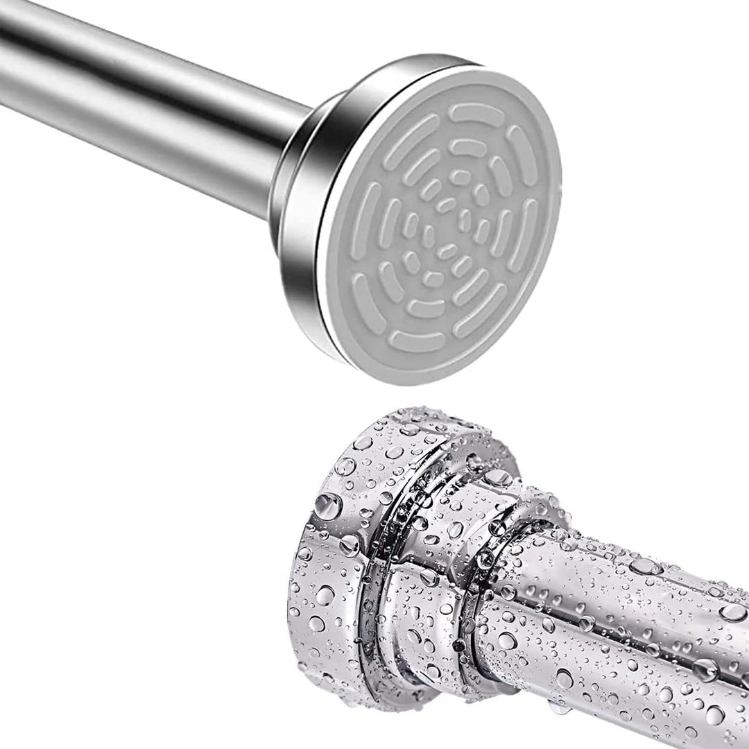 Teleskopstange Vorhangstange Duschvorhangstange ohne Bohren 115-200 CM, Edelstahl Shower Curtain Rod