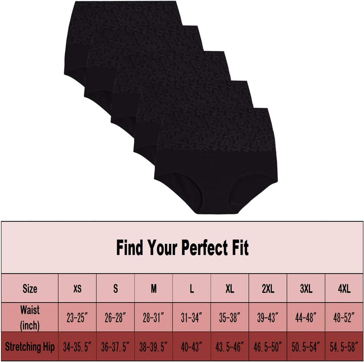 YaShaer Unterhosen Damen Baumwolle Hohe Taille Slips Hoher Taillenslip für Frauen Mehrpack M Mehrfar