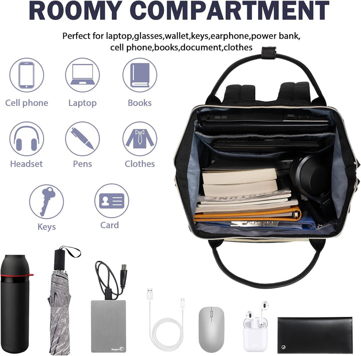 VANKEAN 17 Zoll Laptop Rucksack für damen herren Computer Arbeitstasche, grosse Kapazität, wasserdic