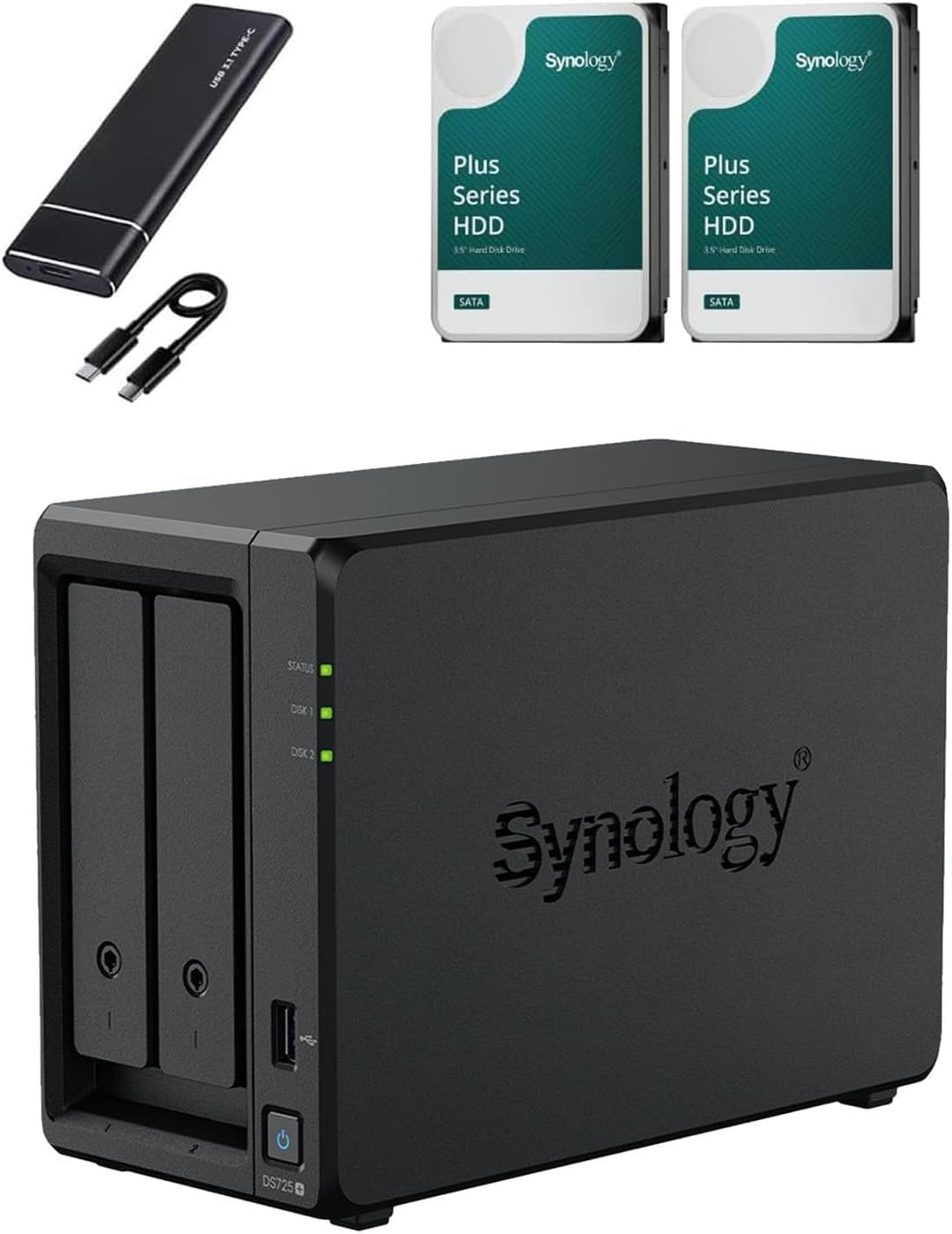 Synology Netzteil 350W PSU 350W-RP Module_1 16TB (2x 8TB HDD), 16TB (2x 8TB HDD)