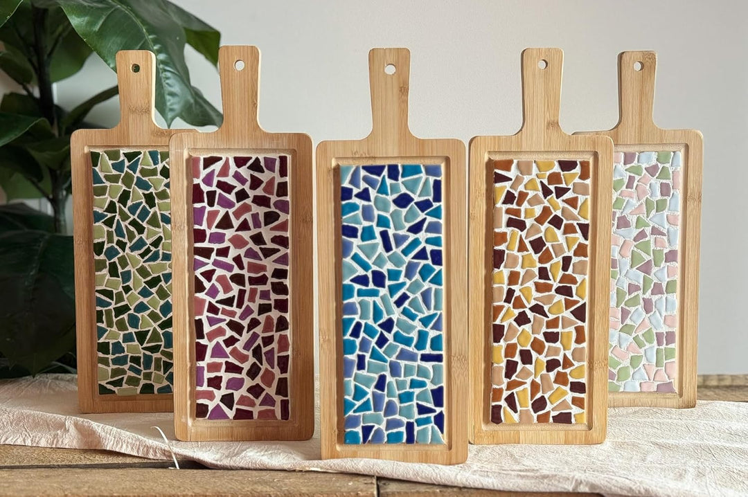Little Creations mosaik Servierbrett Altrosa | DIY Bastelset Erwachsene | Gestalte deine eigene Serv