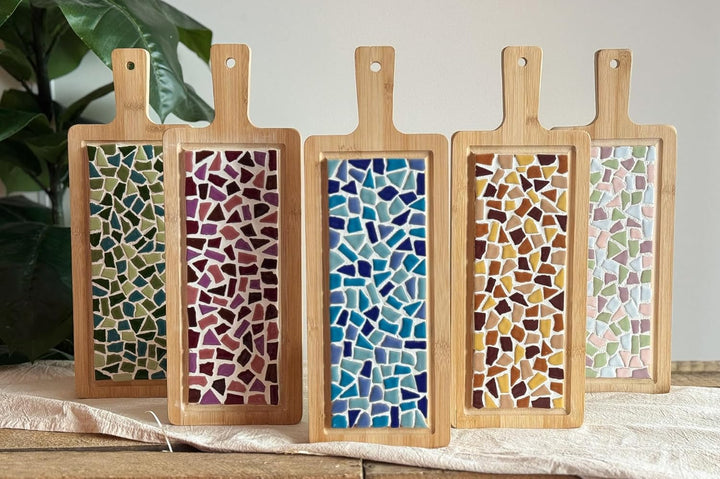 Little Creations mosaik Servierbrett Altrosa | DIY Bastelset Erwachsene | Gestalte deine eigene Serv