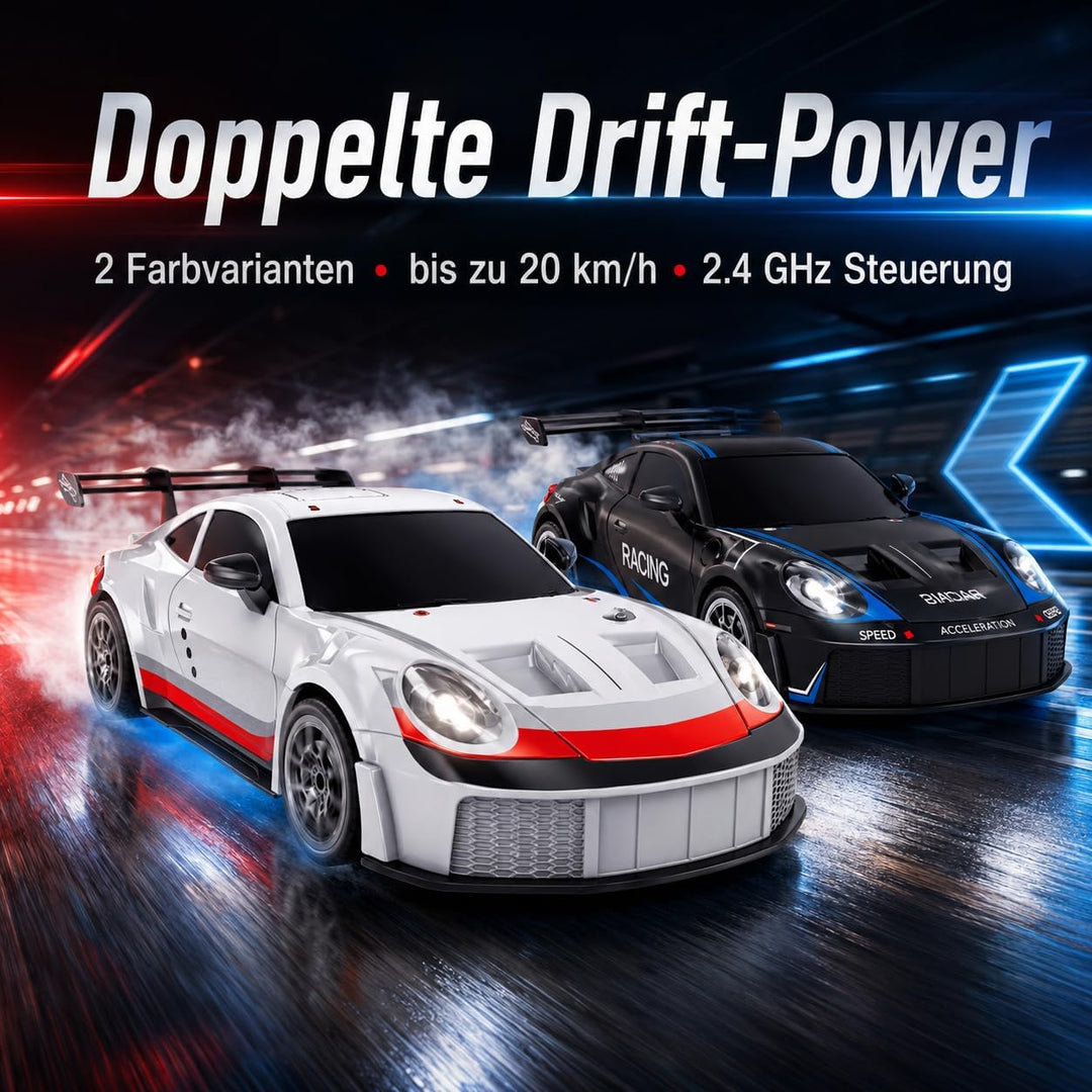 Ferngesteuertes Auto 1:24 Scale Drift Car 4WD 2.4GHz RC Drift Auto 20KM/H Hohe Geschwindigkeit Rennw