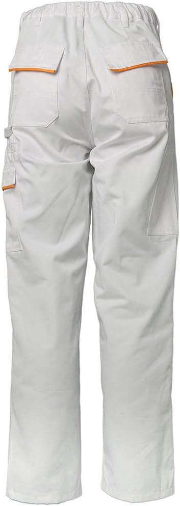 Planam Highline Herren Bundhose reinweiss gelb Modell 2327, Grösse 50 Reinweiss/Gelb 50, Reinweiss/G