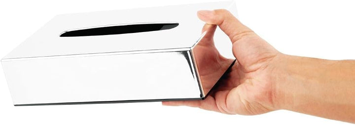 Bolero CF121 Chromierte rechteckige Papiertuch-Box, 61 x 254 x 139 mm