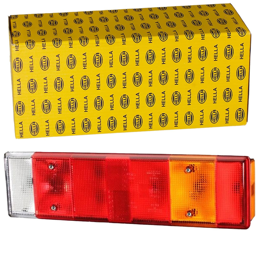 HELLA - Heckleuchte - Glühlampe - 24/12V - Anbau/geschraubt - Lichtscheibenfarbe: mehrfarbig - Steck