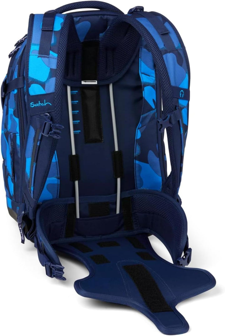 satch pack Schulrucksack ergonomisch, 30 Liter, Organisationstalent 30 Liter Troublemaker - Blau, 30