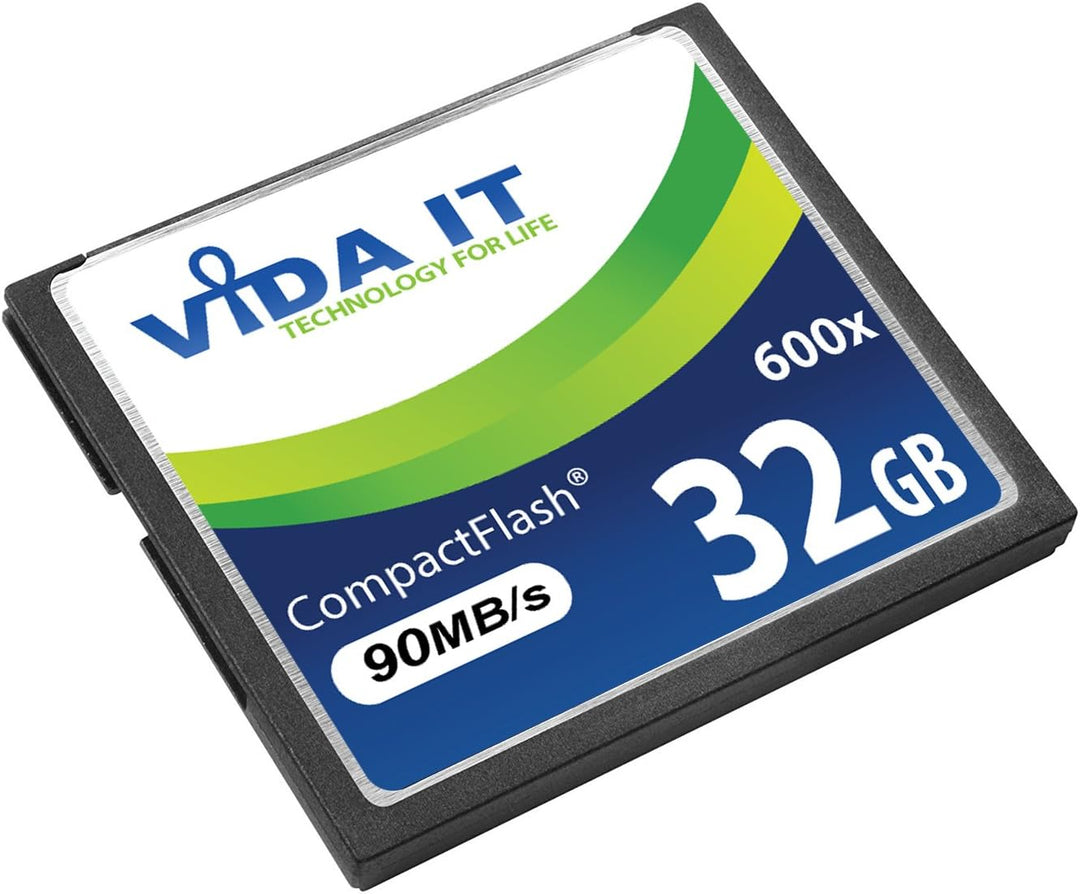 Vida IT 32GB Compact Flash CF Speicherkarte 600x 90MB/s für Canon EOS 10D 20D 20Da EOS 300D EOS 30D