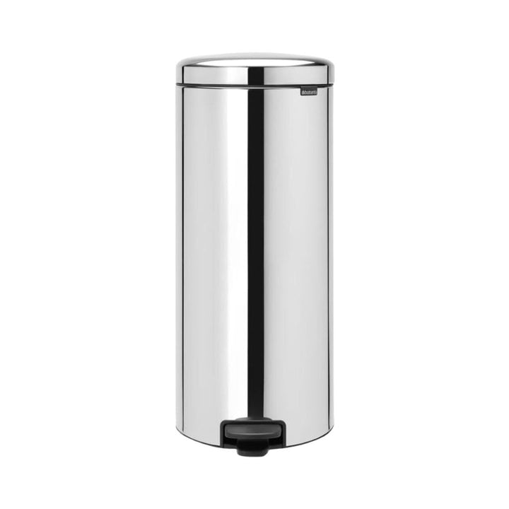 Brabantia Treteimer mit Inneneimer aus Kunststoff, stahl, Brilliant Steel, 30 Liter Brilliant Stahl