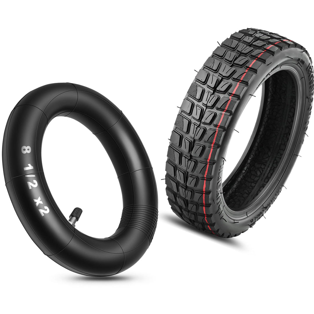 50/75-6.1 Reifen und Schlauch Verstärkt Komplettset, Offroad E Scooter Reifen 8 1/2 x2 mit Schlauch