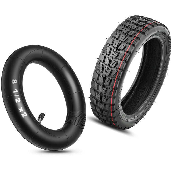 50/75-6.1 Reifen und Schlauch Verstärkt Komplettset, Offroad E Scooter Reifen 8 1/2 x2 mit Schlauch