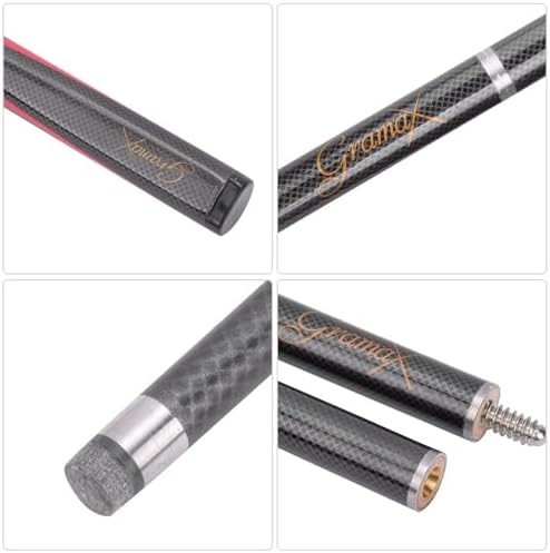 Vbestlife 9MM Carbon Langlebig Professionelle Billard Queues Kleiner Kopf Pool Queues Billard Stick