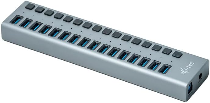 i-tec USB 3.0 Charging HUB 16-Port mit Externem Netzadapter 90W - 16x USB Ladeport Single, Single