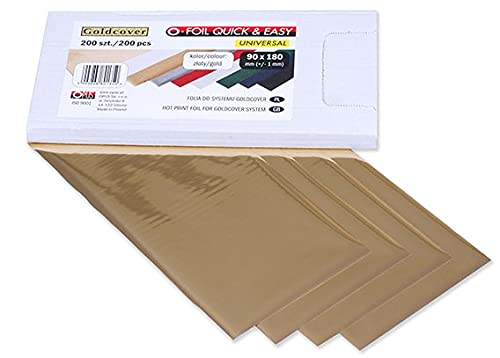 Folie für Heissfolienprägung - gold - 200 Stück - 180x90mm