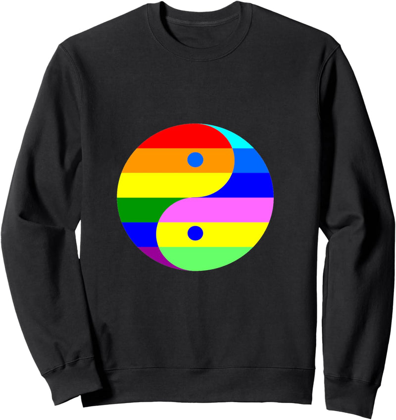 Regenbogen Yin Yang Sweatshirt