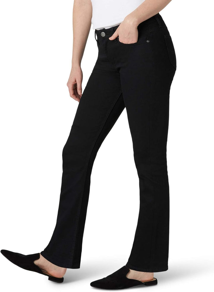 Lee Damen Regular Fit Straight Leg Jeans 2 Petite Schwarz, 2 Petite Schwarz