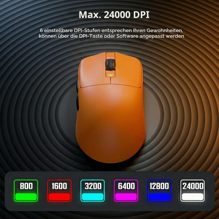 RK ROYAL KLUDGE M30 Gaming Maus Kabellos, 12000 DPI PixArt PAW3311 Sensor, 41g Ultralight Wireless M
