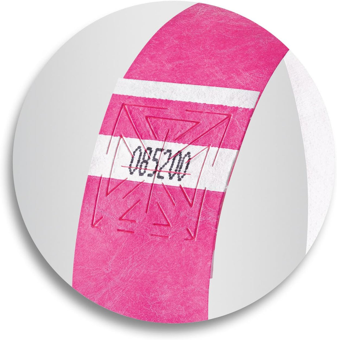 SIGEL EB210 Einlassbänder Super Soft, 120 Stück, neon pink, Festival Armbänder 120 Stück neon pink,