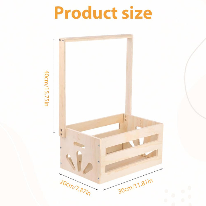 Babykorb mit Griff - Geschenk für Babypartys, Baby Aufbewahrungskorb, Holz Babyparty Schrank Praktis