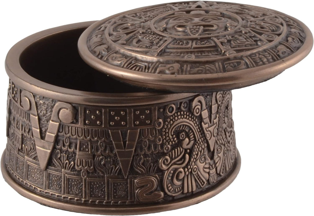 Box Azteken Sonnenkalender mit Deckel - bronziert by Veronese