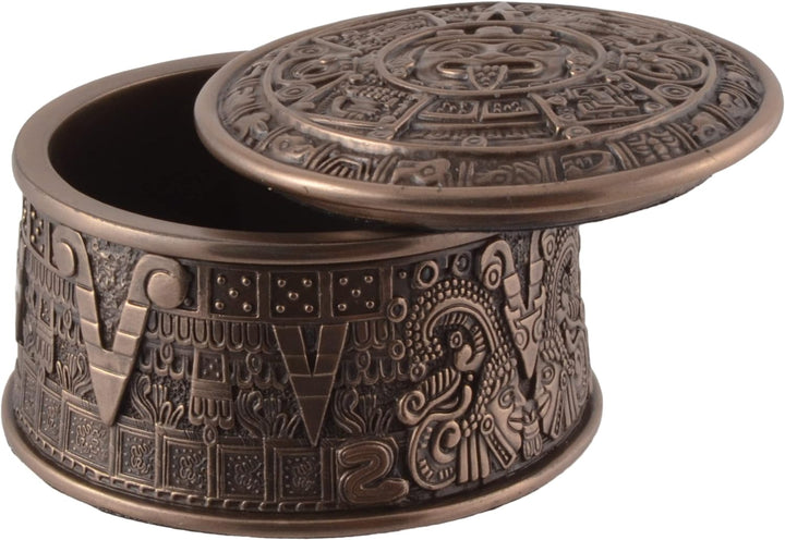 Box Azteken Sonnenkalender mit Deckel - bronziert by Veronese