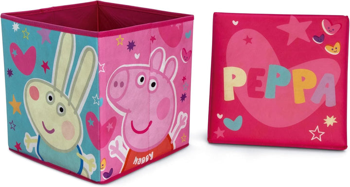 ARDITEX – Faltbare Aufbewahrungsbox für Kinder mit Peppa Wutz und gepolstertem Deckel als Sitzgelege