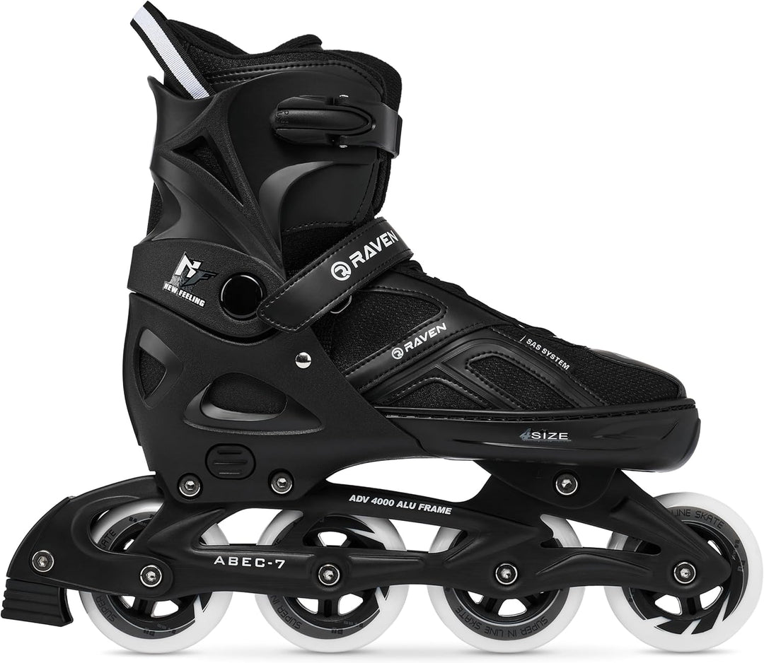 RAVEN Pulse Inline Skates Inliner für Kinder und Erwachsene OPTIONAL 2in1 mit Schlittschuhen verstel