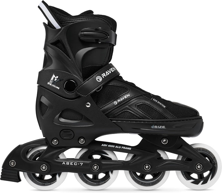 RAVEN Pulse Inline Skates Inliner für Kinder und Erwachsene OPTIONAL 2in1 mit Schlittschuhen verstel