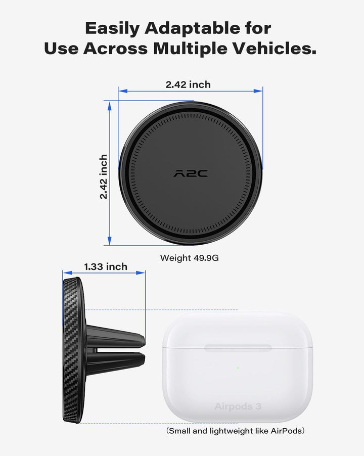 A2C Handyhalterung Auto Lüftung für Magsafe [17*N54 Magnet & Ultra-Stabiler] Universal Autohalterung