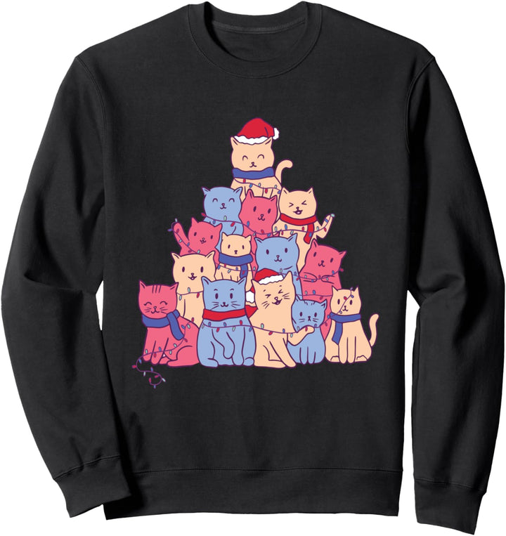Katzen für alle Weihnachtskatzen Weihnachten Meow Christmas Sweatshirt