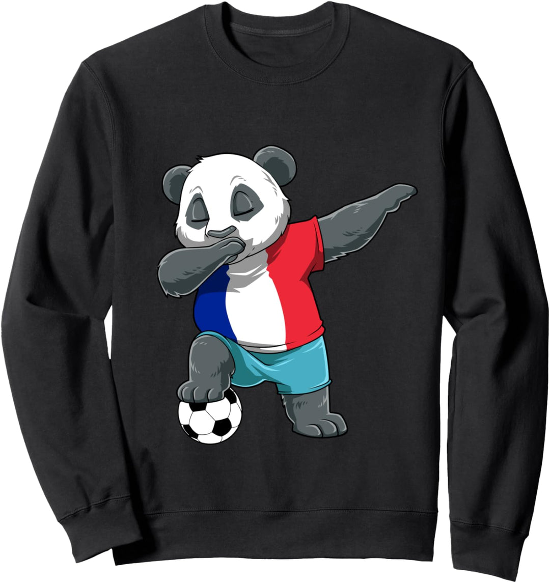 Dabbing Fussball Panda Frankreich Sweatshirt